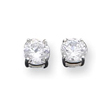 Sterling Silver 6mm CZ Stud Earrings