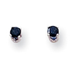 14K White Gold Sapphire Stud Earrings