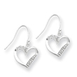 Sterling Silver Fancy Heart Earrings