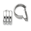Sterling Silver Clip Back Non-Pierced Earrings