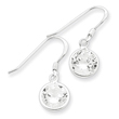 Sterling Silver Round Clear CZ Earrings