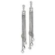 Sterling Silver CZ Dangle Post Earrings