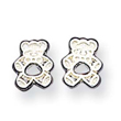 Sterling Silver Teddy Bear Mini Earrings