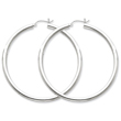 Sterling Silver 3x56 mm Round Hoop Earrings