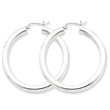 Sterling Silver 4x40 mm Round Hoop Earrings