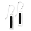 Sterling Silver Onyx Bar Earrings
