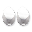 Sterling Silver Polished Oval Non-Pierced Earrings