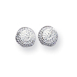 Sterling Silver Solid Polished Etched Ball Earrings