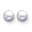 Sterling Silver Polished Button Earrings