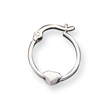 Sterling Silver Heart Hoop Earrings