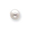 Sterling Silver White Cultured Pearl Button Earrings