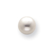 Sterling Silver White Cultured Pearl Button Earrings