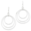 Sterling Silver Fancy Circle Earrings