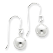 Sterling Silver Diamond Cut Bead Dangle Earrings