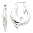 Sterling Silver Dolphin Hoop Earrings