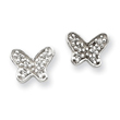 Sterling Silver Cubic Zirconia Butterfly Earrings
