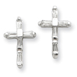Sterling Silver CZ Cross Post Earrings