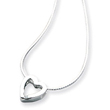 Sterling Silver White Ice .02ct Diamond Heart Necklace