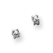 Sterling Silver White Ice .06ct. Diamond Earrings