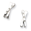 Sterling Silver White Ice .06ct. Diamond Crossover Earrings