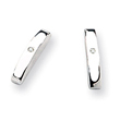 Sterling Silver White Ice .02ct. Diamond Earrings