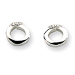 Sterling Silver White Ice .02ct. Diamond Earrings