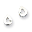 Sterling Silver White Ice .02ct. Diamond Earrings