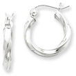 Sterling Silver Twisted Hoop Earrings