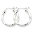 Sterling Silver Twisted Hoop Earrings