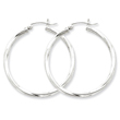 Sterling Silver Twisted Hoop Earrings