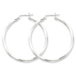 Sterling Silver Twisted Hoop Earrings
