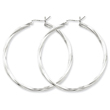 Sterling Silver Twisted Hoop Earrings