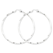 Sterling Silver Twisted Hoop Earrings
