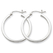 Sterling Silver 2mm Square Tube Hoop Earrings