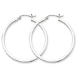 Sterling Silver 2mm Square Tube Hoop Earrings