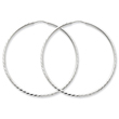 Sterling Silver Diamond Cut Hoop Earrings