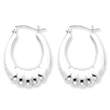 Sterling Silver Fancy Hoop Earrings
