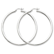 Sterling Silver 3mm Round Hoop Earrings