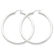 Sterling Silver 4mm Round Hoop Earrings