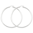 Sterling Silver 4mm Round Hoop Earrings