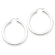 Sterling Silver 5.00mm Polished Hoop Earrings
