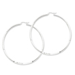 Sterling Silver Satin Finished Diamond Cut Twisted Hoop Earrings
