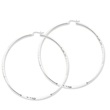 Sterling Silver Satin Finished Diamond Cut Twisted Hoop Earrings
