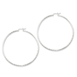 Sterling Silver 2mm Diamond Cut Hoop Earrings