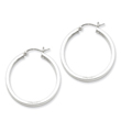 Sterling Silver Square Tube Hoop Earrings