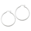 Sterling Silver Square Tube Hoop Earrings