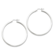 Sterling Silver Square Tube Hoop Earrings