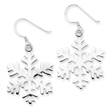 Sterling Silver Snowflake Dangle Earrings