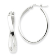 Sterling Silver Oval Hoop Earrings