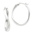 Sterling Silver Twisted Hoop Earrings